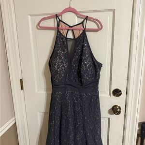 Morgan & Co. Navy Lace Wedding Dress